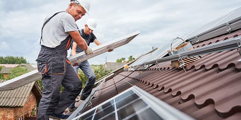 Bau Solarpaneele - Solarenergie